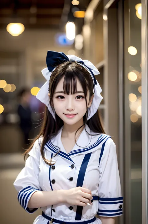 女の子 1 人、cute little、24 years old、a smile、looking at viewert、a sailor suit、校服、a picture、realisticlying、top-quality、adopt、A detailed face、‎Classroom、细致背景、diffuse lighting、depth of fields、Bokeh、乃木坂アイドル、韓国アイドル、hposing Gravure Idol、女優、25-years old、tall、cafes、re...