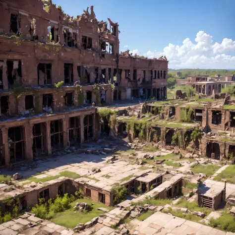 ruins, ruins of town, ruins of fabric