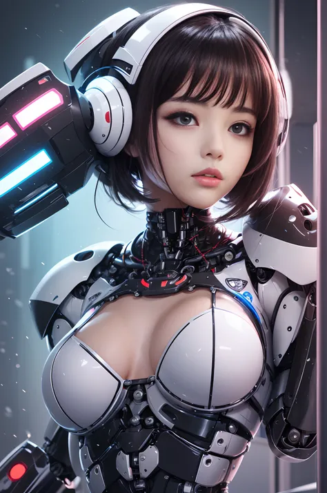 the most beautiful robot girl with perfect body make from pipe line and led --auto --s2