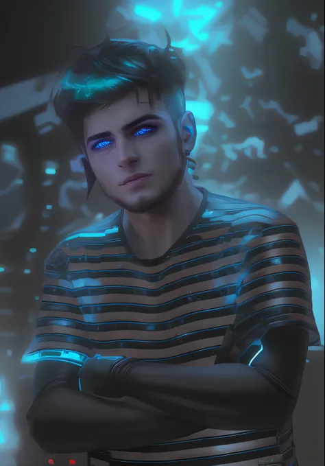 change background cyberpunk handsome boy, realistic face, 8k, ultra realistic,