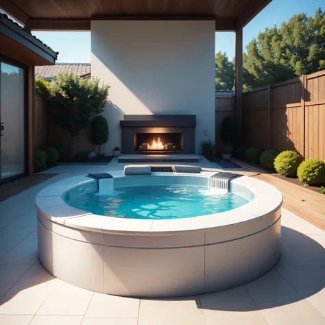 modern inground pool with Heating and Filtration