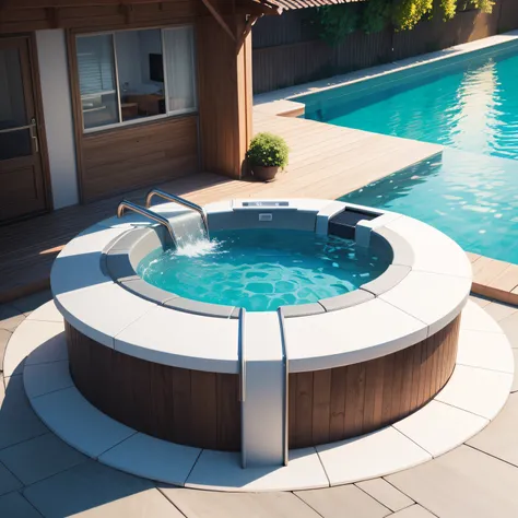 modern inground pool with Automation and Convenience