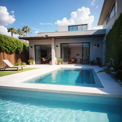 modern rectangle pool with  Water Quality