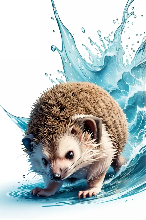 Hedgehog, grafika wektorowa, kolor czarny