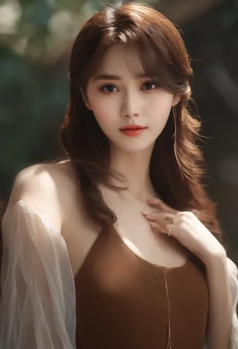 （​masterpiece、beautidful eyes：1.2）、（Brown hair：1.2）、（Zaphyrs eye color：1.1）、short bobbed hair、（Black tank top：1.2）、Realistic lighting、beautiful  lighting、光线追踪、Photorealsitic、（hyper realisitic：1.2）、hight resolution、4K、8K、（extremely details CG、8K wallpapers：...