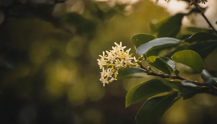 sweet osmanthus,Winemaking，beverage，Early morning daylight，Refreshed，ice cubes，Medium exposure，Laurel branches