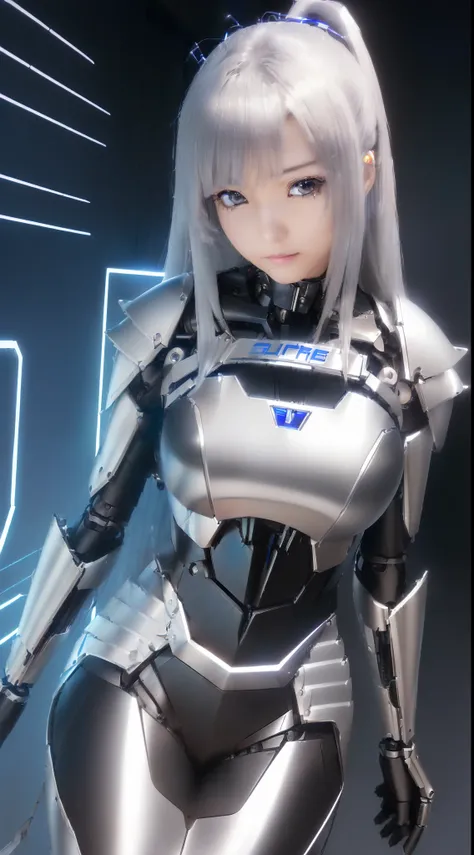 ((masutepiece)), ((top-quality), high quarity、ultra-definition, Realistic,  (Ultra-fine face)、fulcolor 、scientific fiction、Robot Police Woman、droid、(Mechanical joints)、Machine body、(Broken mechanical parts)、Thick wire joints、((Shredded mechanical armor))、(...