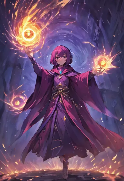 best quality,4k,8k,highres,masterpiece:1.2,ultra-detailed,realistic:1.37,dark magician,detailed robe,dark,ominous atmosphere,mysterious eyes,mystic aura,magic staff,glowing runes,magical summoning circle,gloomy lighting,majestic pose,spellcasting,smoke eff...