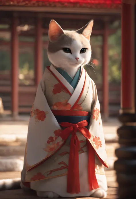 There is a cat, elegantly dressed in a kimono, ancient Chinese clothes, flashy clothes, and a flashy, intricate dress. Known as the Samurai Cat, this anime cat is an assassin. She is a very beautiful and cute girl cat, often seen fully dressed. She is an a...