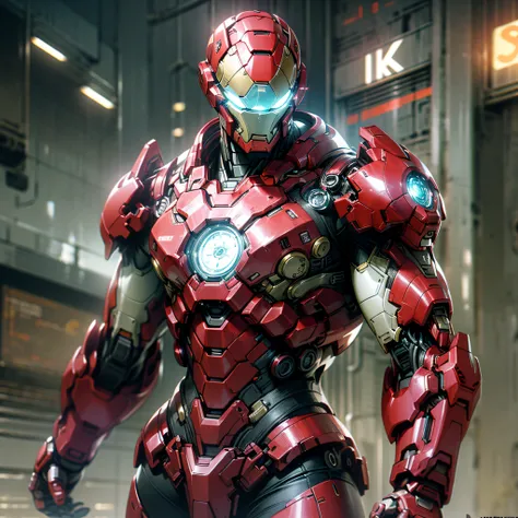 Iron Man DC Comics Cyber Punk Style (Masterpiece) (Best Quality) (Detailed) (8K) (HDR) (Wallpaper) (Cinematic Lighting) (Sharp Focus) (Intricate)