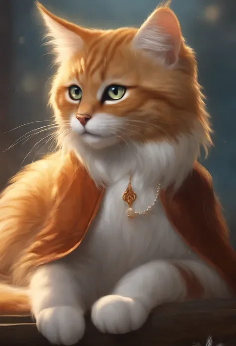 tmasterpiece，high qulity，Ridiculous resolution，digitial painting（artwork of a），Dagasi，Yupa，Kiyosan，（Fluffy fur：1.1），（luminance：0.8），anthro male cat。 （Orange eyes，Gray-blue fur，Full Body Furry，Cat nose：1.2），eyes with brightness，in a panoramic view，Character...