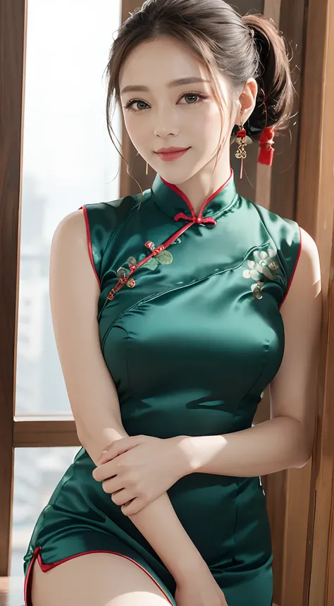 /*Quality writing*/
of the highest quality, 16 K, masutepiece, hyperdetailed face, very detailed lips, Detailed eyes, Realistic pupils,
BREAK,
/*Characters and expressions*/Colorful pattern cheongsam))), ((chinese traditional dresses)), qipao dress, Mini s...