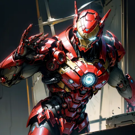 Iron Man DC Comics Cyber Punk Style (Masterpiece) (Best Quality) (Detailed) (8K) (HDR) (Wallpaper) (Cinematic Lighting) (Sharp Focus) (Intricate)