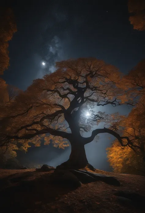 There, they found the majestic Moon Tree, with silvery leaves that shone in the moonlight.