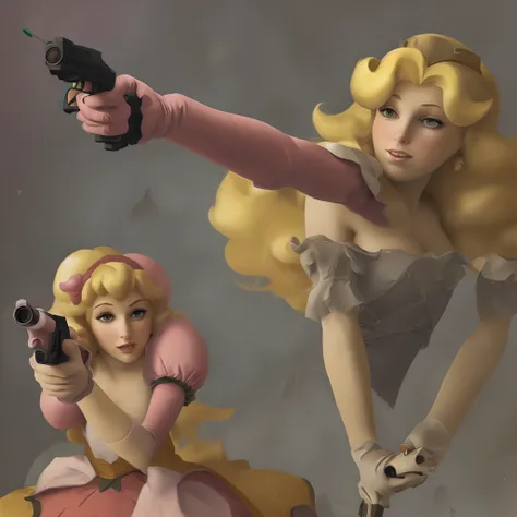 Princess Peach gets shot