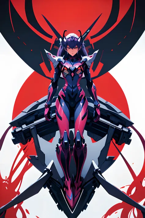 evangelion. eva-01. detailed robot armor in black. big robot.