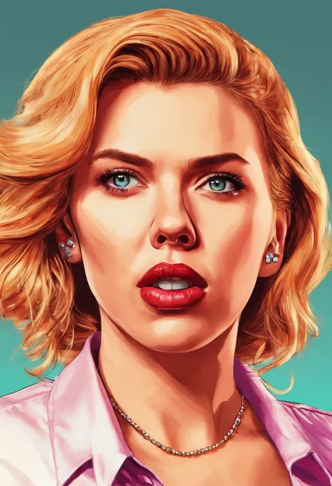 Digital illustration of Scarlet Johansson,HD quality, maximum detail, realistic, details, style: Detailed photo, white background.