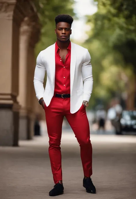 full head to toes picture of very a smart, different stylish and expensive masculine male fashion, 21 years old and very handsome and attractive masculine black guy, real serious attractive masculine facial expressions