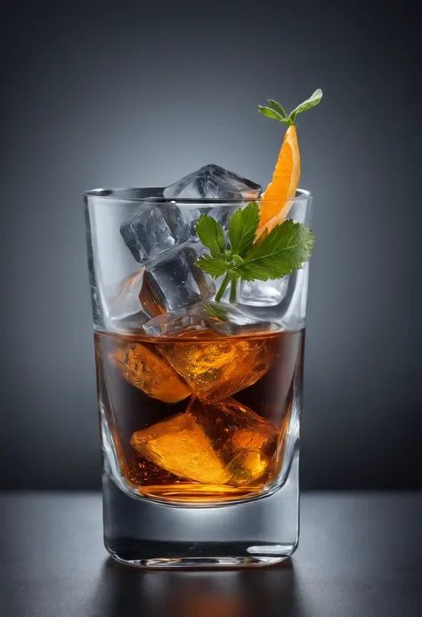 ((a shot made with equal parts Jägermeister, Blue Curacao and Mountain Dew in a shot glass)), ((in a shot glass:1.5)), (((no garnishes:1.5))), (((neat, no ice:1.5))), (sci-fi Mass Effect background), photorealistic, portrait, professional, clean, focus, ac...