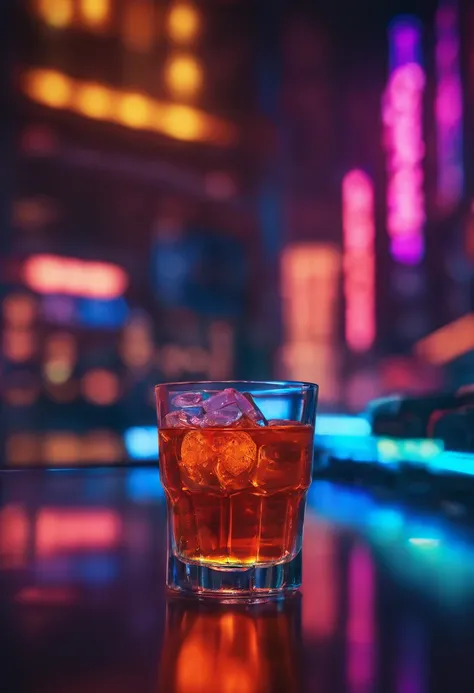 ((a shot made with equal parts Jägermeister, Blue Curacao and Mountain Dew in a shot glass)), ((in a shot glass:1.5)), (((no garnishes:1.5))), (((neat, no ice:1.5))), (sci-fi Mass Effect background), photorealistic, portrait, professional, clean, focus, ac...