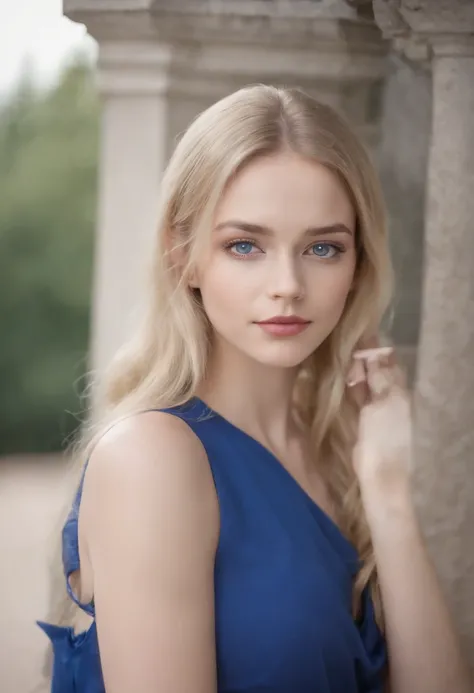 light skin, Woman around 19 years old, natural blonde hair, Distinctive blue eyes, Kohl dress, Slim and elegant, gorgeous, in a gym environment, Ultra sharp focus, Realistic shot, Female gothic clothing, Tetradic colors (scar:1.4 )