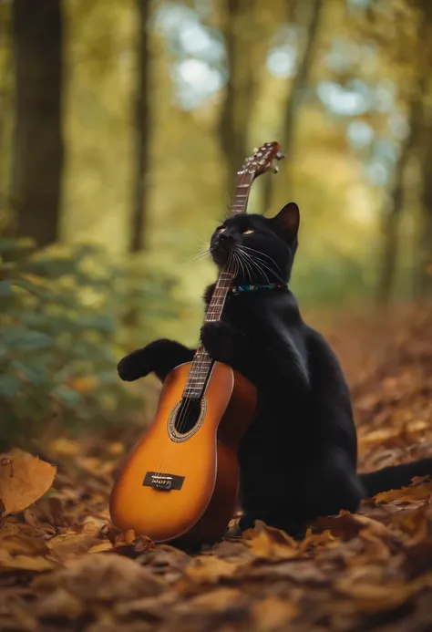 katze spielt gitarre