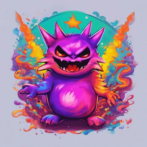 pokemon gengar comendo sorvete de casquinha