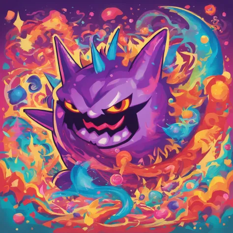 pokemon gengar comendo sorvete de casquinha