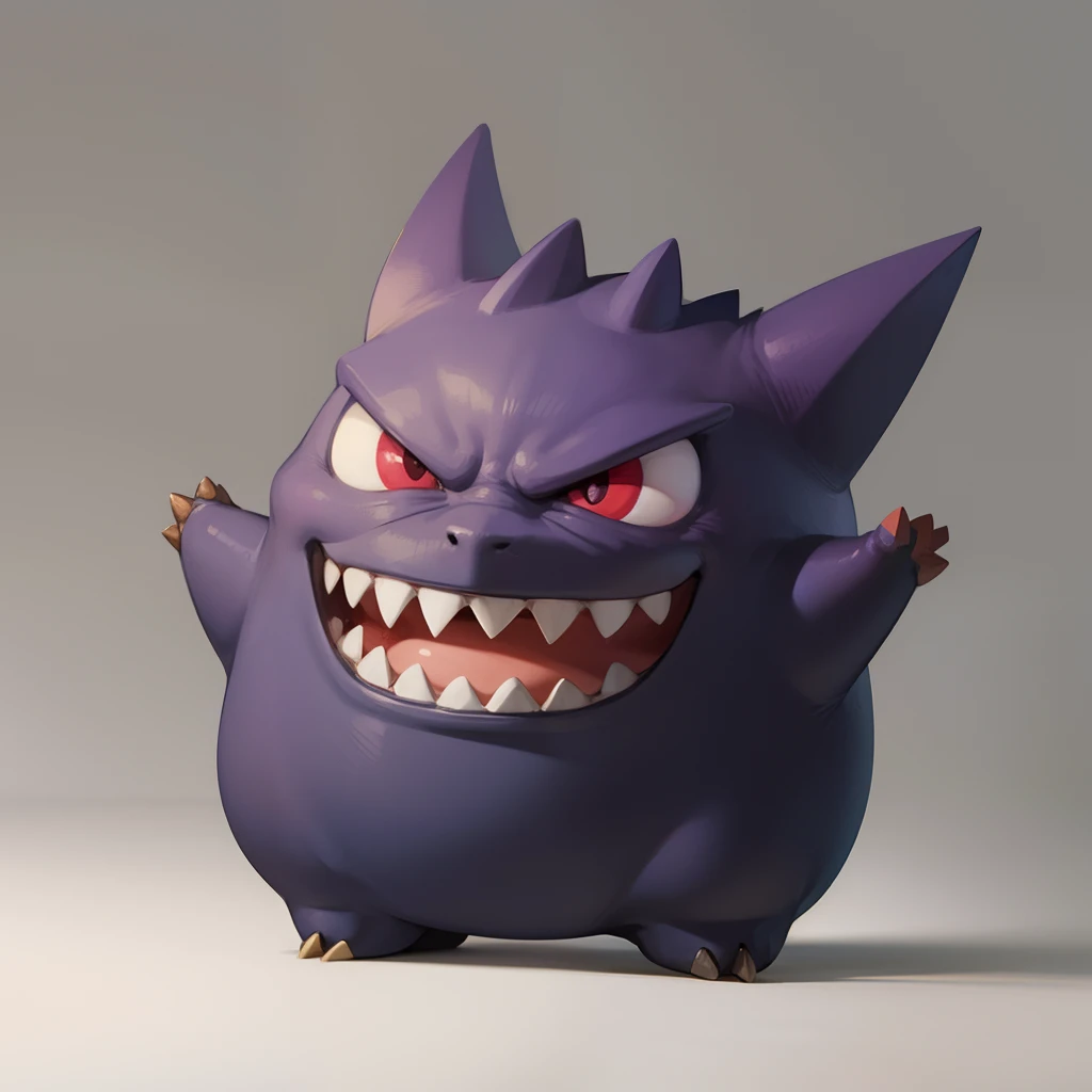 gengar, red, angry