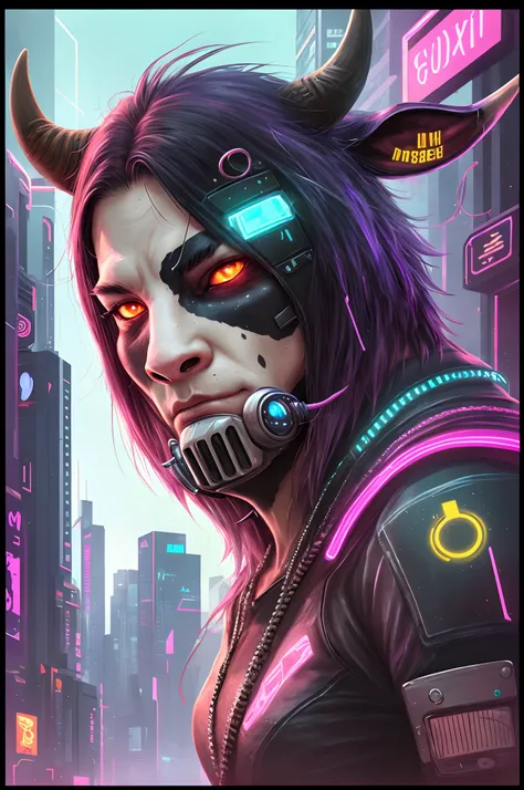 A cyberpunk cow seeks revenge