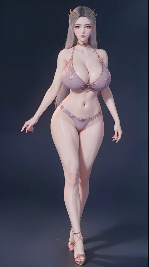 physically-based rendering, (1girl:1), Female, She inherits her counterparts long silver hair and beautiful eyes, but looks more mature, She is described as being extremely beautiful and had everything that a woman could dream of. She had exquisite beauty ...