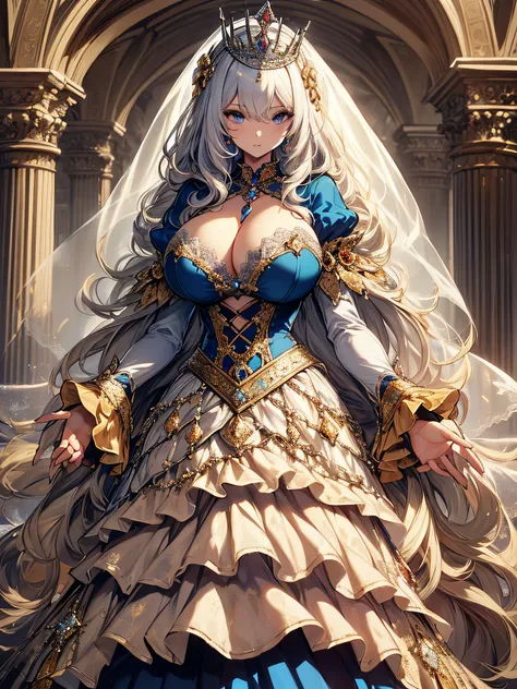 ((anime artstyle)),(Masterpiece),(Best Quality), (Super Detail),((Very Delicate and Beautiful)),cinematic lighting,1 lady,((full body portrait)),((standing in garden)),((solo)),(((1 princess in extremely gorgeous princess rococo ballgown))),((crinoline)),l...