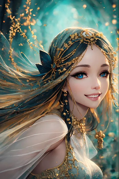 A slightly suppressed smile appears on the girls face. But ((((((the smile) has a strange and proud emotion))) intertwined with it. Her lips seem to be whispering a dark secret, like Tiana . (((Her smile) Because the eyes have a feeling of longing))), whic...