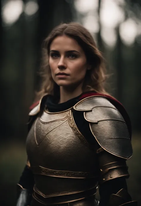 Girl wearing armor only on her upper body