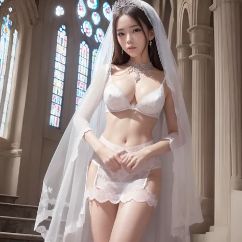 (((nffsw))), (((masutepiece))), (((8K))), (((hight resolution))), (((surrealism))), (((Cinematic lighting))), god rays, Zoom Layer, (((FULL BODYSHOT))), F/4.0, canon, Shiny skin,Detailed skin,Detailed face, Detailed eyes, Beautiful Japan bride Pose in fron...