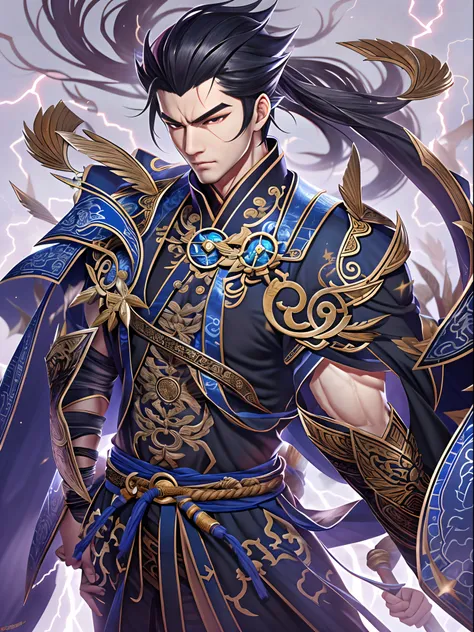 Description = Appearance: Li Tianlong is a tall and lean young man with a commanding presence. He has jet-black hair that falls loosely to his shoulders, and his piercing eyes are a striking shade of deep blue, a rarity in his nation. He bears the faint, i...