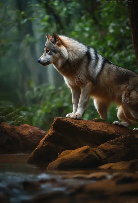 Lobos guerreiro lutando contra os inimigos