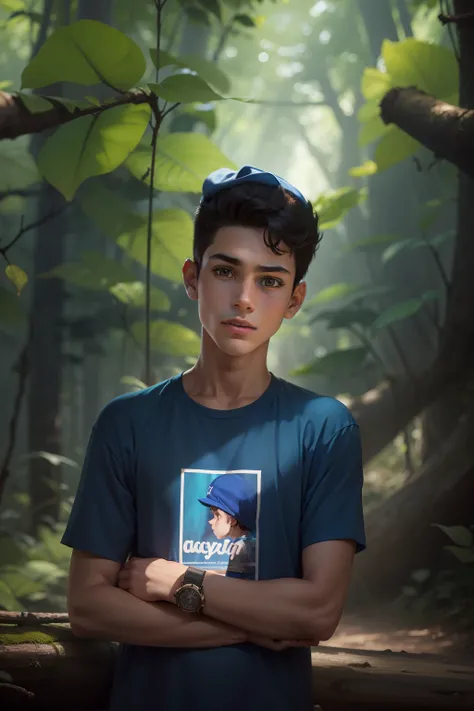 Peter is a curious and adventurous boy about 16 years old. Ele tem cabelos castanhos e olhos curiosos. Always wear his favorite blue cap. Pedro is the leader of the group of friends and is determined to explore the Dark Forest, even if youre a little scare...