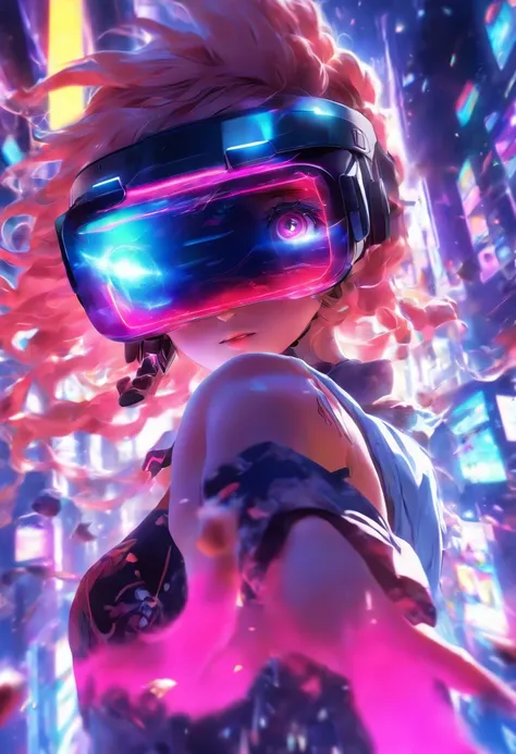 girl with vr glasses