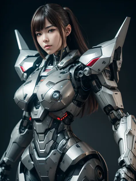 Textured skin, Super Detail, high details, High quality, Best Quality, hight resolution, 1080p, hard disk, Beautiful,(War Machine),beautiful cyborg woman,Mecha Cyborg Girl,Battle Mode,Girl with a Mecha Body,She wears a futuristic war machine weapon mech,Fu...