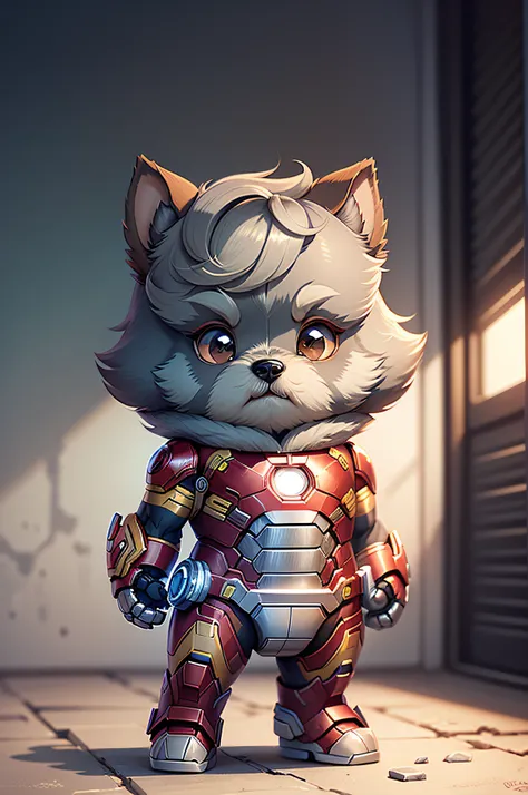 C4tt4stic,Cute Iron Man Cartoon、Breed Miniature Schnauzer（Details of the appearance of the Miniature Schnauzer）