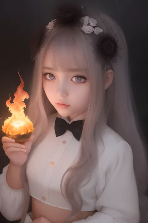 masutepiece,Best Quality, Illustration,{Beautiful detailed girl},Beautiful detailed glow,(flame of war:1.2),(nuclear explosion behide:1.3),Rain,Detailed Lighting,detailed water,(Beautiful detailed eyes:1.1),deadpan,palatial palace,Azure hair,disheveled hai...