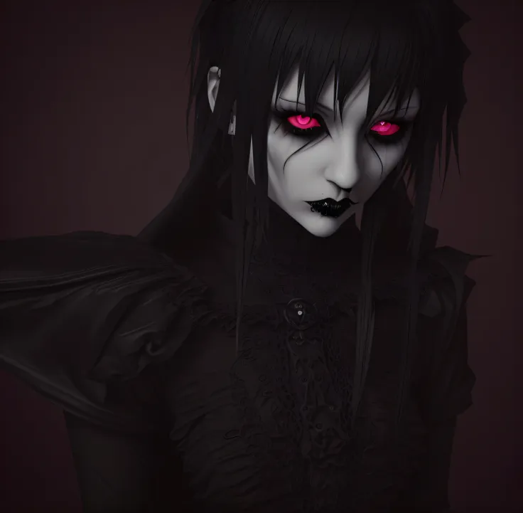 a closeup of a person with a knife in his hand, imvu, massa amane *, goth girl, epic 3 d abstract emo girl, pose assustadora, 1 ...