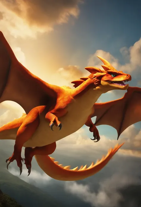 Charzard soaring