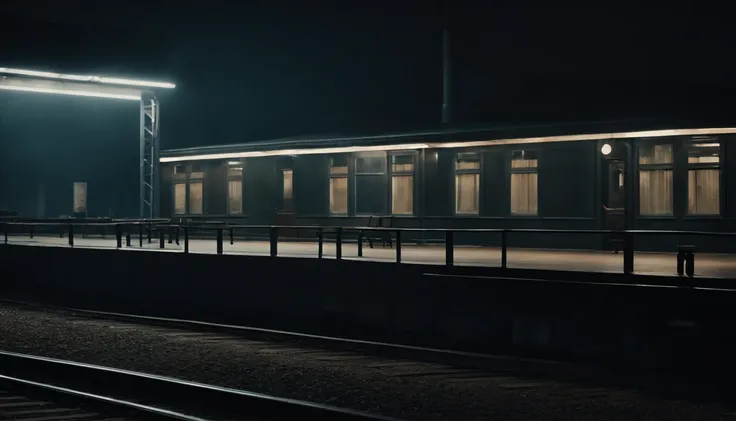 Midnight Station,A platform with no one,Silence