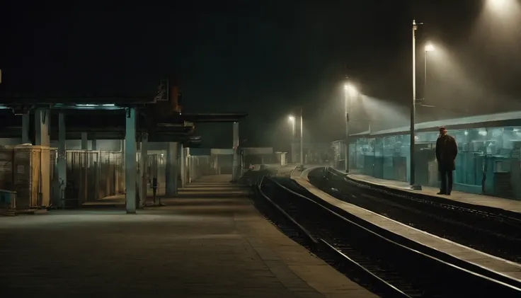 Midnight Station,A platform with no one,Silence