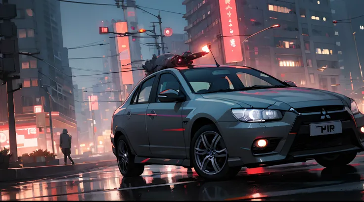 Mitsubishi lancer cyberpunk noite