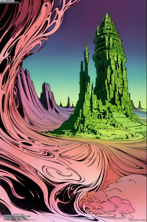 (best quality,4k,8k,highres,masterpiece:1.2),ultra-detailed,(realistic,photorealistic,photo-realistic:1.37),Moebius,Moebius style,Moebius,by Moebius,masterful display of Moebius style,ethereal otherworldly realm,intricate details,surreal landscapes,gritty ...