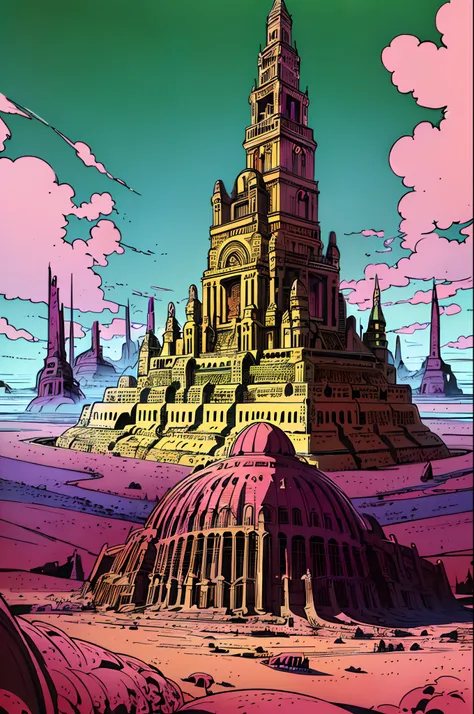 by moebius (jean giraud),methurlant intricate surreal gritty atmospheric cinematic stylized contrast comic eerie cybernetic futu...