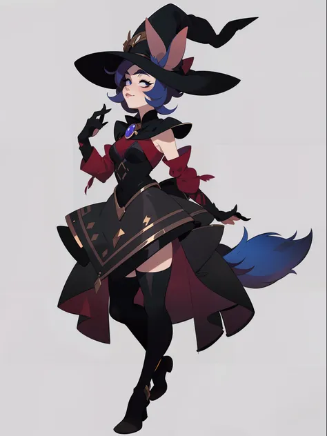 character concept adopt, female cute (yordle) , fullbody dress (witch)